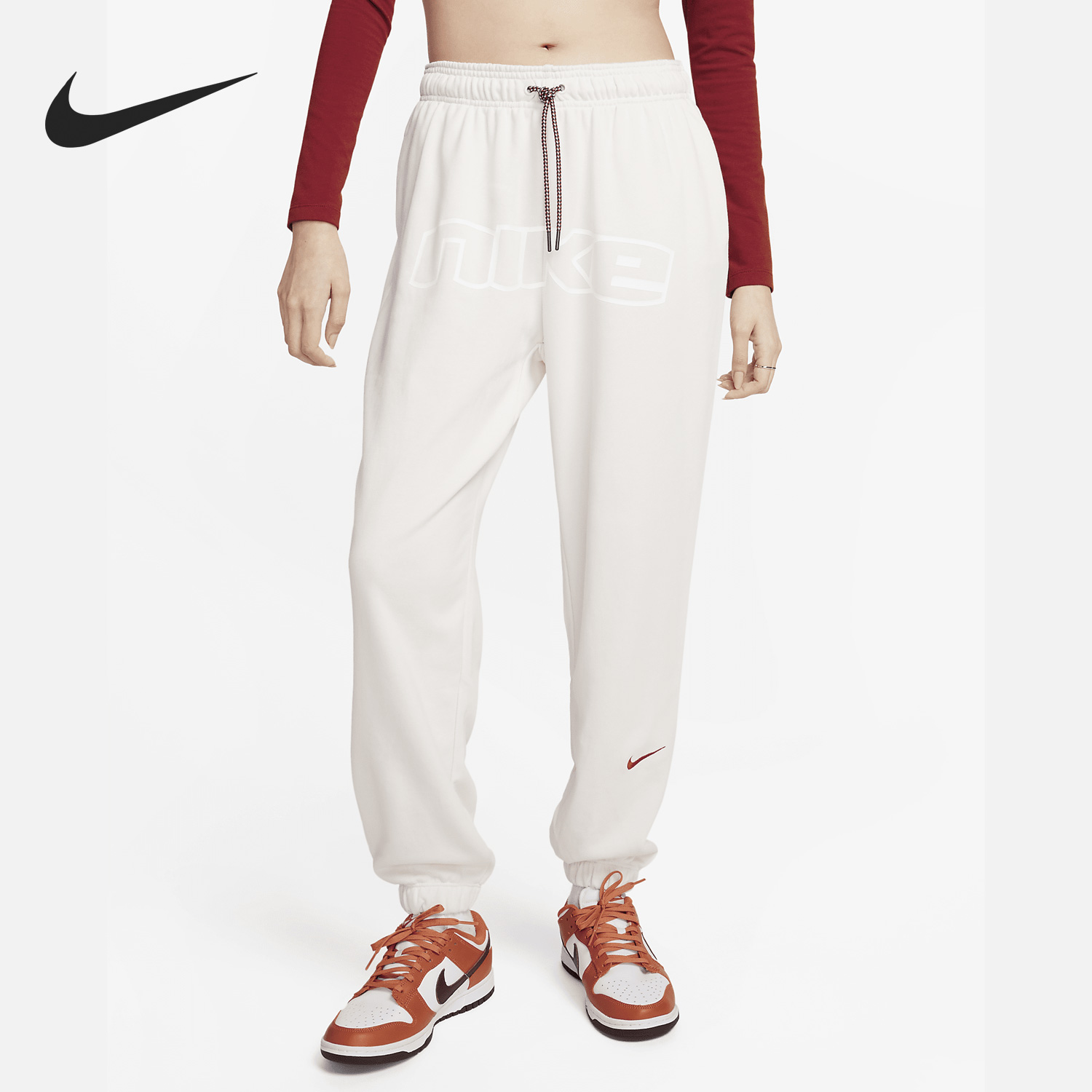 耐克官方正品女子时尚毛圈长裤