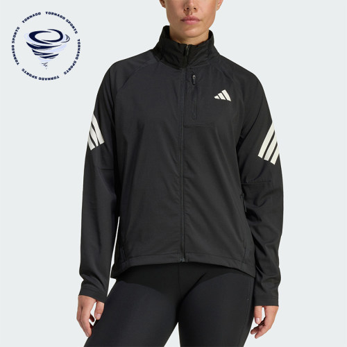 Adidas/阿迪达斯正品春秋女士运动立领透湿排汗跑步夹克JZ5145