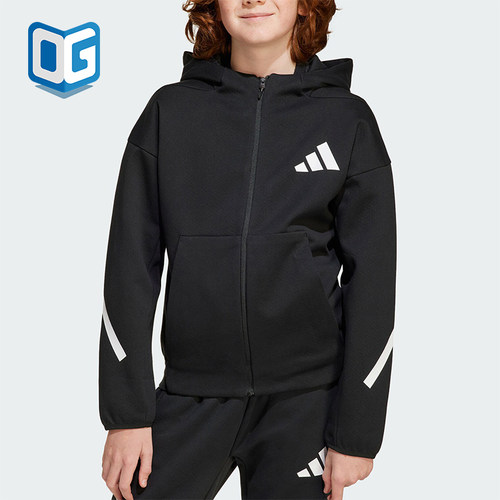 Adidas/阿迪达斯正品秋冬新款大童亲肤柔软运动外套JC7574