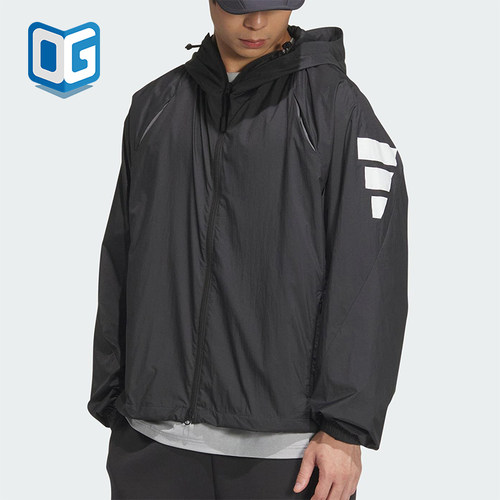 Adidas/阿迪达斯正品新款男士梭织休闲经典户外运动外套JM6234