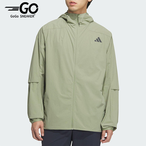 Adidas/阿迪达斯正品2025男士户外日常连帽宽松休闲外套KB5158