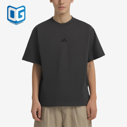 Adidas/阿迪达斯正品套头运动风休闲短袖T恤男短袖T恤KB4874