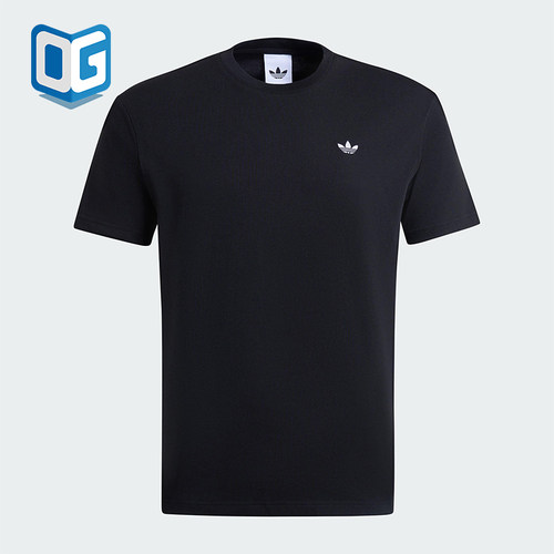 Adidas/阿迪达斯正品三叶草男女休闲针织套头圆领运动短袖IB7063