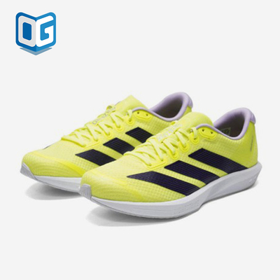 Adidas/阿迪达斯正品 新款荧光黄黑色竞速轻盈跑步鞋JQ1676