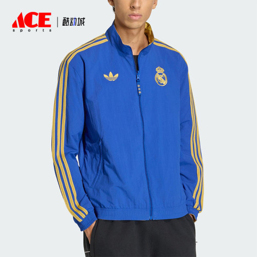Adidas/阿迪达斯正品三叶草男士休闲双面穿足球运动外套JZ2236