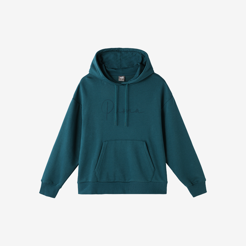 Puma/彪马正品新款女士运动休闲复古字母印花透气卫衣套头衫