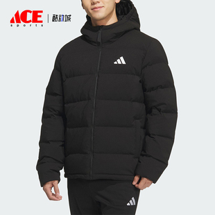 Adidas/阿迪达斯正品2025男士日常经典运动保暖连帽羽绒服KF4400