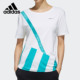 上衣EJ7092 Adidas 女子运动休闲短袖 neo EJ7093 阿迪达斯正品