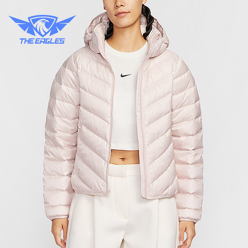 Nike/耐克正品冬季女士透气拉链连帽简约保暖羽绒服HV5106-667