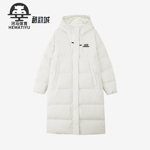 斯凯奇女士宽松运动连帽羽绒服