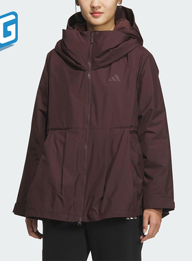 Adidas/阿迪达斯正品2025秋季款女士运动连帽耐穿印花外套KC0031
