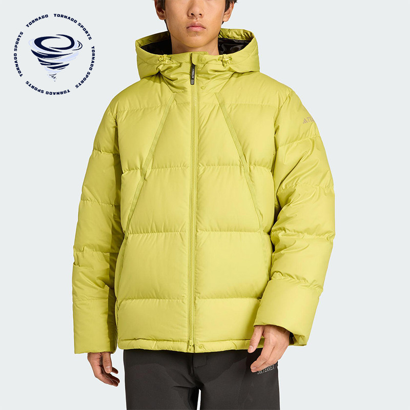 Adidas/阿迪达斯正品GOOSE DOWN JACKET男士经典连帽羽绒服JV6209