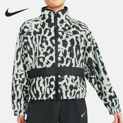 Nike/耐克正品SPORTSWEAR SHERPA 女子豹纹休闲夹克外套 CU6592