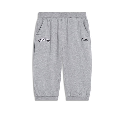 Lining/李宁正品男小童运动潮流系列束脚休闲运动七分卫裤YKQT007