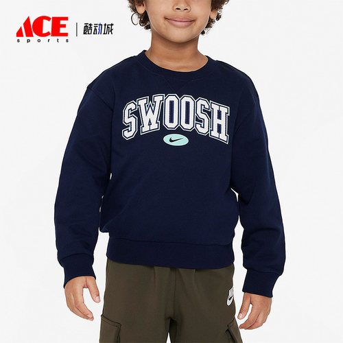 耐克小童字母印花运动圆领卫衣