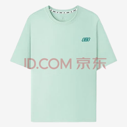 Skechers斯凯奇正品儿童款圆领Logo印花短袖T恤L225U197-06BE