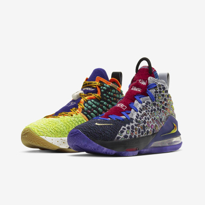 Nike/耐克正品新款LeBron 17 What The 大童鸳鸯运动篮球鞋CJ2515