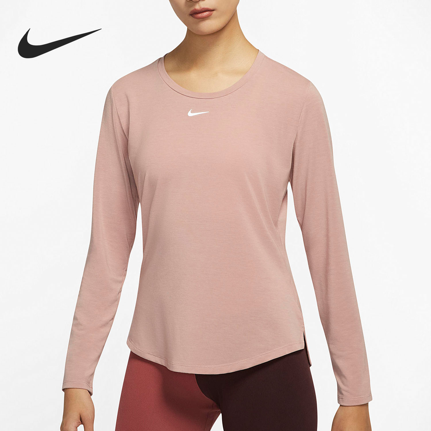 Nike/耐克官方正品当季新款女子修身训练运动长袖T恤 DD0621-609