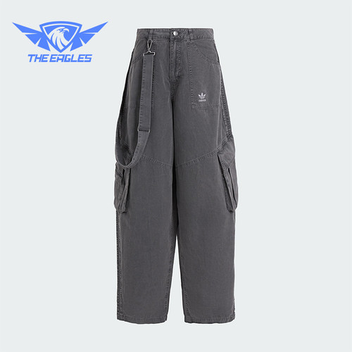 Adidas/阿迪达斯正品三叶草女士梭织经典时尚宽松运动裤KH1180