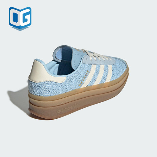 Adidas/阿迪达斯正品三叶草女士运动厚底耐磨轻便休闲板鞋JS3899