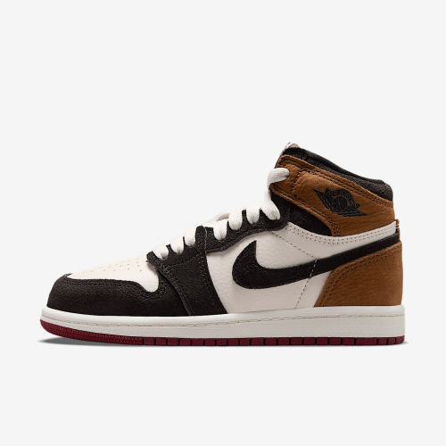 Nike耐克正品Air Jordan 1儿童篮球高帮系带舒适运动鞋FD1412-201