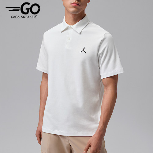 Nike/耐克正品JORDAN男士刺绣针织透气经典短袖POLO衫HQ8689-100