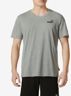 Puma/彪马正品2024新款男士针织圆领健身短袖T恤630562-03