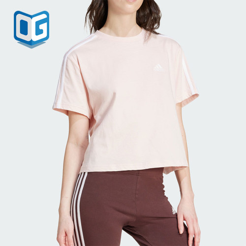 Adidas/阿迪达斯正品夏季女士休闲短款运动透气干爽短袖T恤IY4227