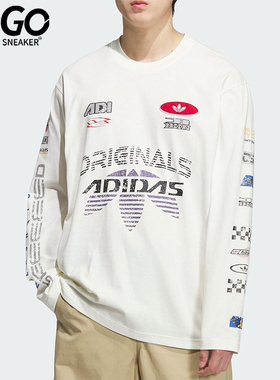 Adidas/阿迪达斯正品三叶草男士透气宽松运动赛车时尚长袖KH1200