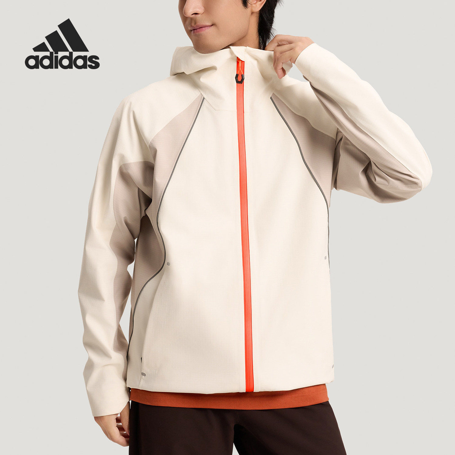 Adidas/阿迪达斯官方正品2026男士户外防风耐磨梭织外套KR8390