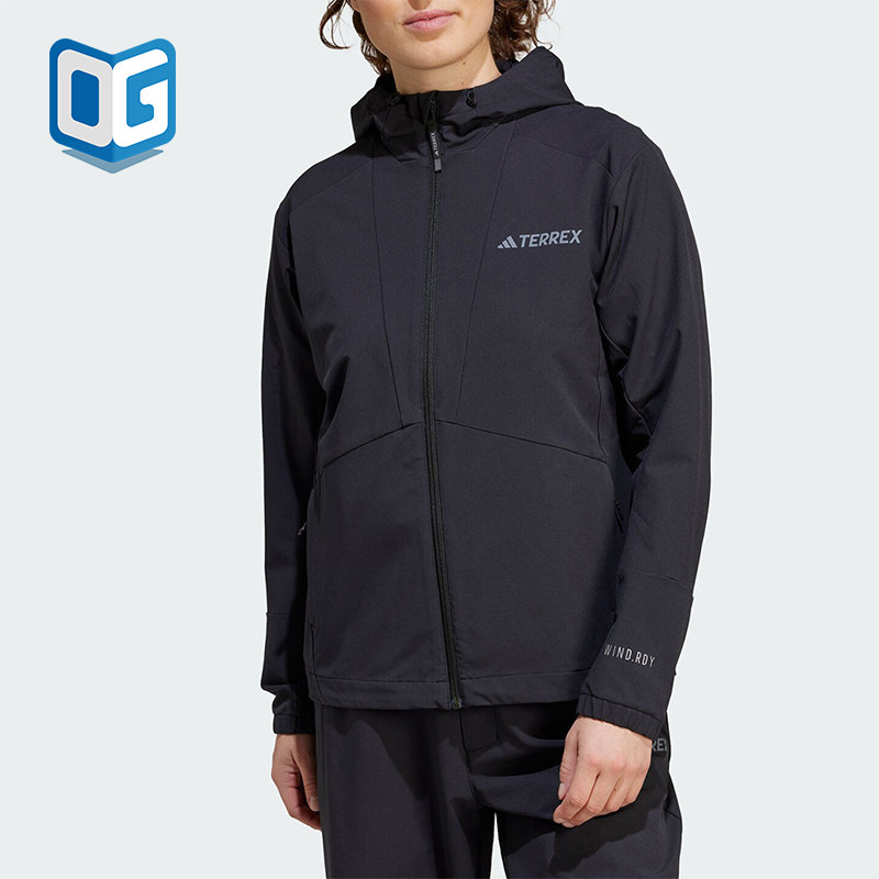 Adidas/阿迪达斯正品新款女士梭织透气运动夹克外套JI8283 - 实物图