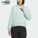 Adidas 三叶草女士花卉印花运动套头卫衣IM8983 阿迪达斯正品