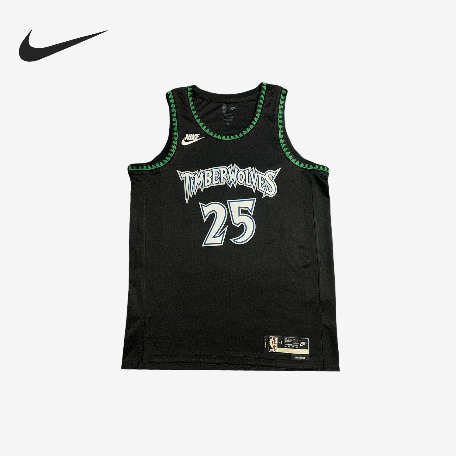 Nike耐克正品NBA明尼苏达森林狼男女Dri-FIT篮球服HM4836-010