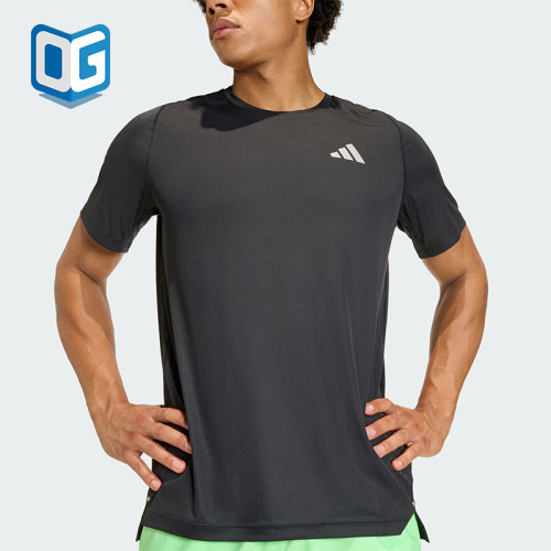 Adidas/阿迪达斯正品夏季男士休闲跑步运动短袖圆领短袖T恤JZ7761