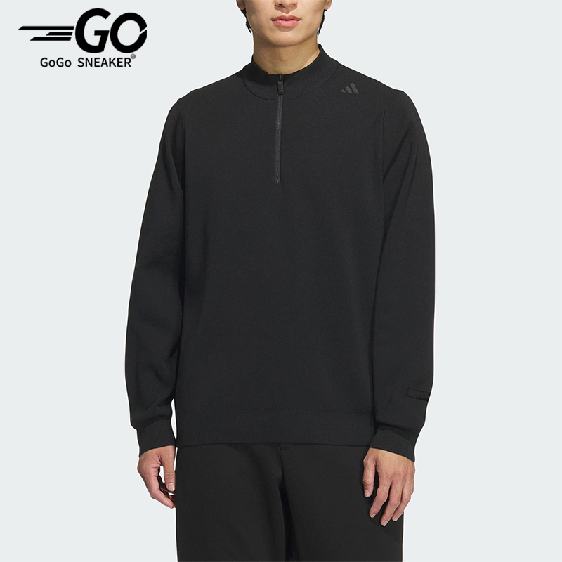 Adidas/阿迪达斯正品新款男士立领休闲针织保暖套头衫JL9349