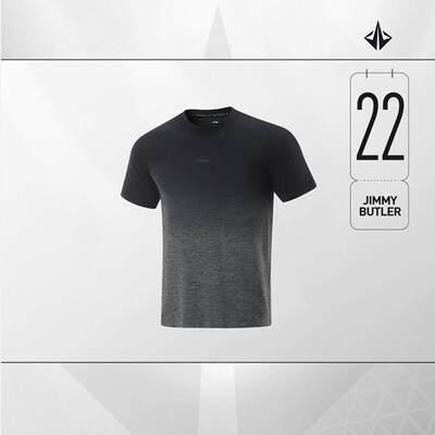 李宁正品吉米巴特勒专业篮球系列男子一体织修身短袖T恤ATSV049