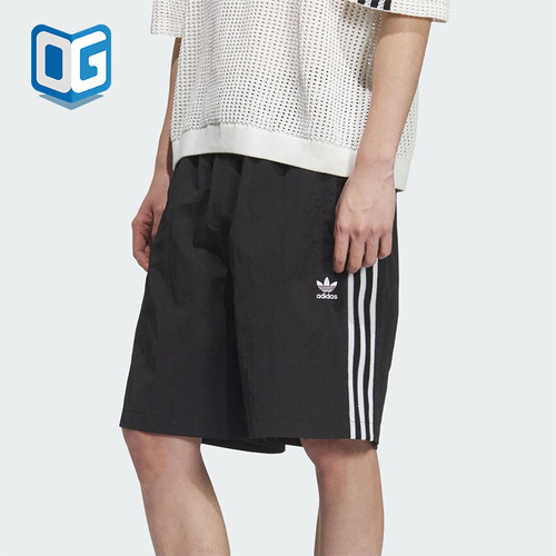 Adidas/阿迪达斯正品三叶草男士足球风休闲经典梭织短裤KC0154