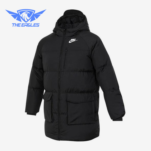 Nike/耐克正品冬季大童户外保暖运动连帽中长款羽绒服HQ7162-010
