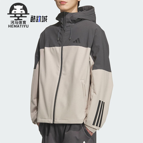 Adidas/阿迪达斯正品V SFT SHELL JK2男女连帽拼接宽松外套KF5231