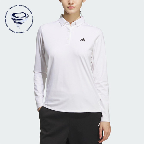 Adidas/阿迪达斯正品2025女士经典高尔夫运动长袖POLO衫JM3011