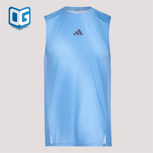 Adidas/阿迪达斯正品夏季男士透气无袖跑步训练运动背心T恤KY5047
