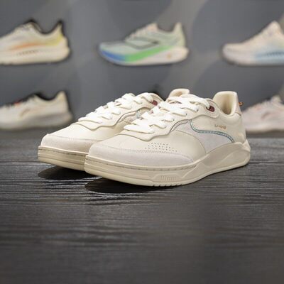 李宁正品和光男女同款减震耐磨透气回弹休闲低帮板鞋AGCW125-1