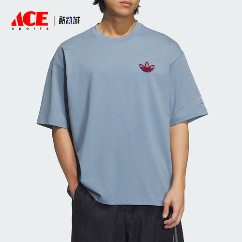 Adidas/阿迪达斯正品三叶草男士圆领简约针织经典短袖T恤KE5892