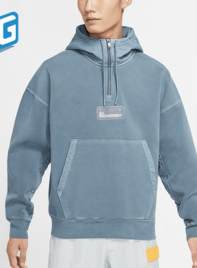 Nike/耐克正品JORDAN男士针织休闲连帽半拉链卫衣CK9037-033