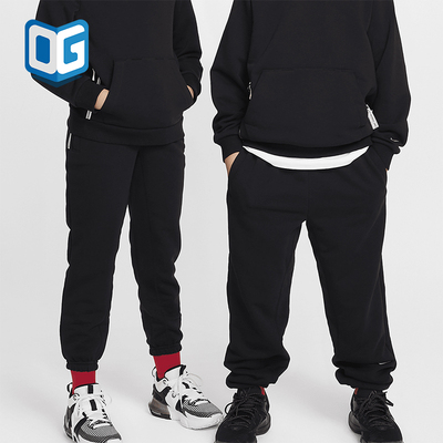 耐克大童运动拼接休闲束脚长裤