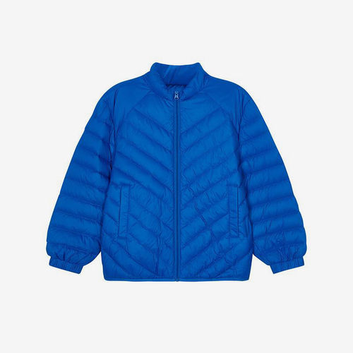 Skechers/斯凯奇正品冬季款儿童拉链刺绣梭织短款羽绒服L424K057