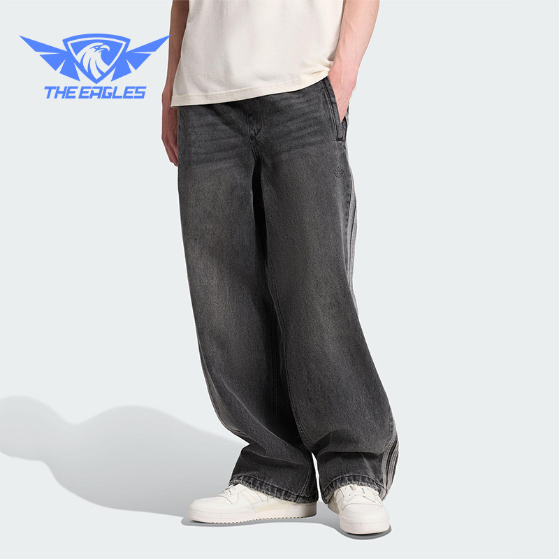 Adidas/阿迪达斯正品三叶草男士休闲复古水洗做旧运动裤KF8543