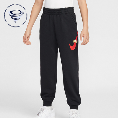 Nike/耐克正品Sportswear大童休闲松紧腰束脚印花长裤IQ3935-010