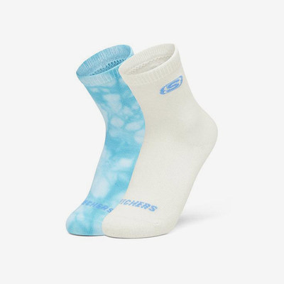 Skechers/斯凯奇正品四季款儿童简约日常中筒袜两双装P324K035