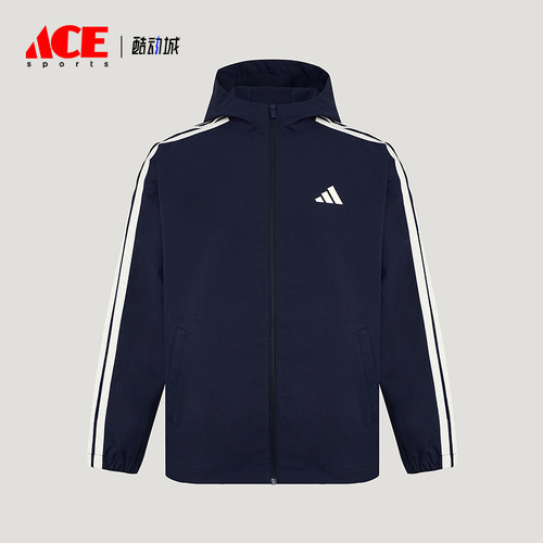 Adidas/阿迪达斯正品春秋男士拉链梭织运动复古夹克外套KV5945